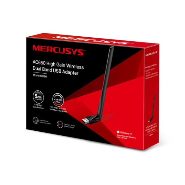 Фото - USB-адаптер мережі WiFi Mercusys MU6H