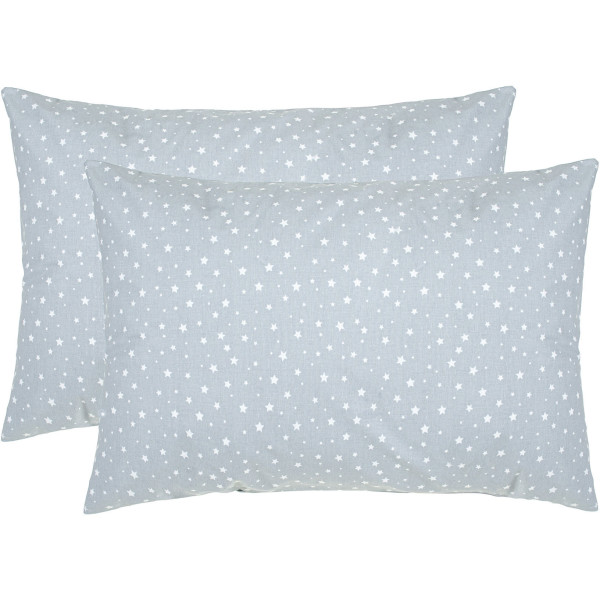 Фото - Наволочка Home Line Бязь Щ140 ЗОРІ РІЗНІ сіро-блакитний 50х70 2 шт. (175321)