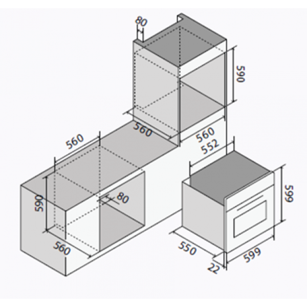 Фото - Духовой шкаф Elica VIRTUS MULTI 60 DD BL
