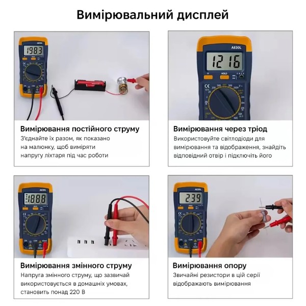 Фото - Измерительный прибор Kingsdun Мультиметр KS-A830L Blue