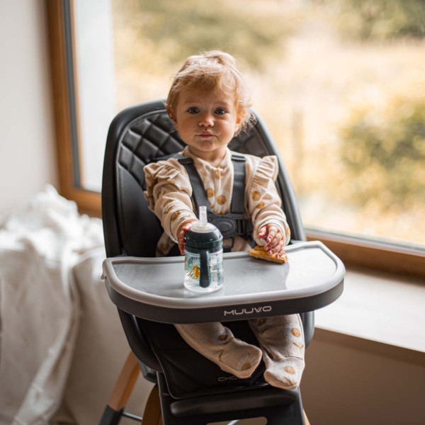 Фото - Стільчик для годування класичний Muuvo Choc2 Powder Pink New (M-CHOC-2-POWDER-PINK-NEW)