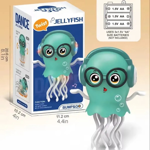 Фото - Интерактивная игрушка EXPERT TRADE Jellyfish Танцующая медуза 20х14 см зеленый (HX178)