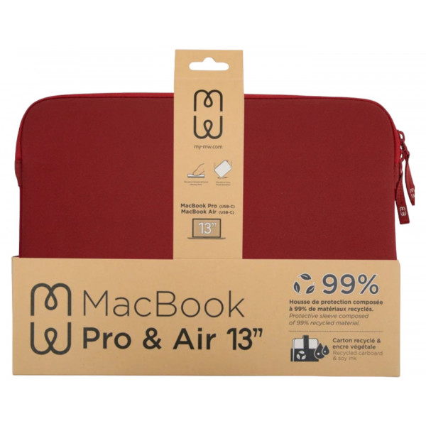 Фото - Чохол для ноутбука MW Basics 2Life Sleeve Case Red/White for MacBook Pro 13" M1/M2/MacBook Air 13" M1 (MW-410163)