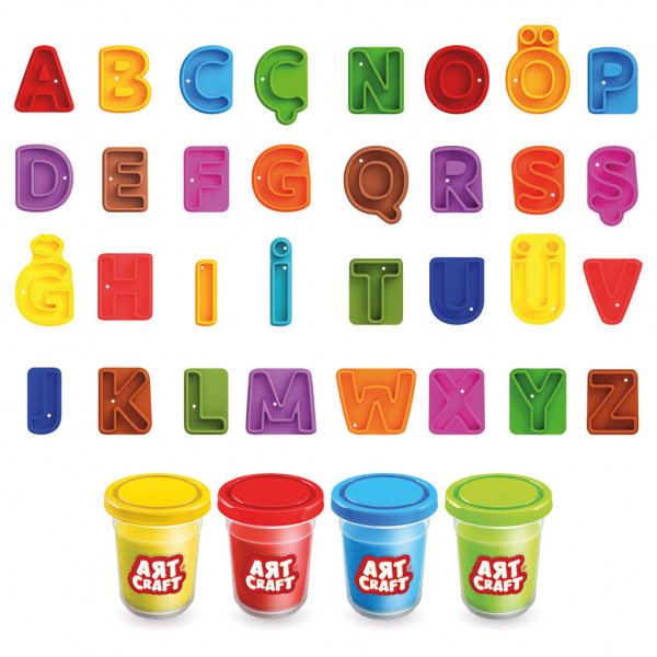 Фото - Лепка из теста dede Алфавит Art Craft 224 г (03731)