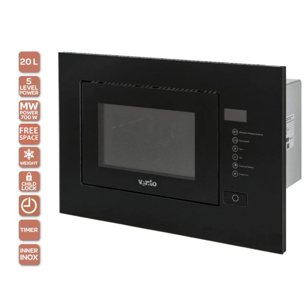 Фото - Микроволновая печь (СВЧ) встраиваемая Ventolux MWBI 20 G BK TC FS