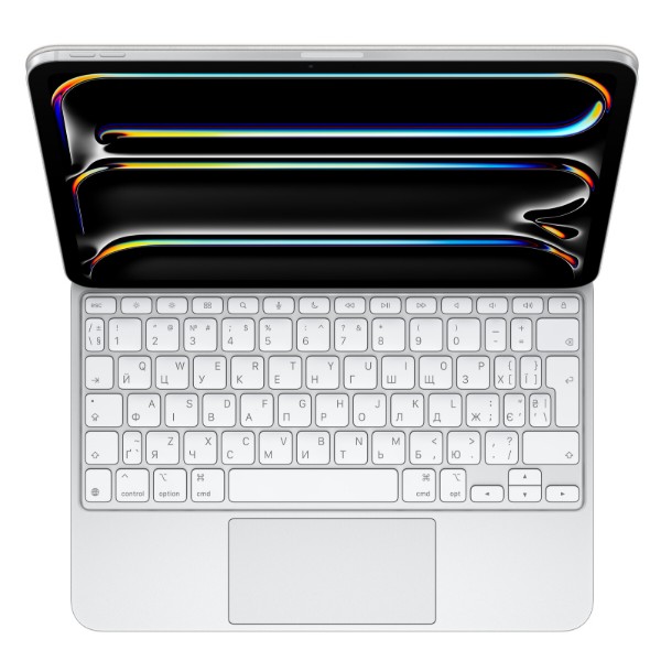 Фото - Чехол-клавиатура для планшета Apple Magic Keyboard for iPad Pro 11 inch (M4) - Ukrainian - White (MWR03UA/A) Фото - Чехол-клавиатура для планшета Apple Magic Keyboard for iPad Pro 11 inch (M4) - Ukrainian - White (MWR03UA/A)
