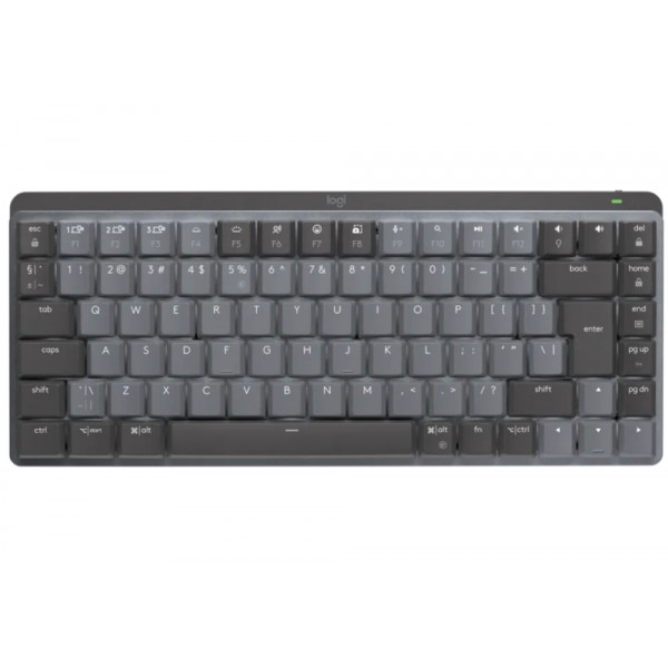 Фото - Клавіатура бездротова Logitech MX Mechanical Mini Illuminated BT Clicky Graphite UA (920-010782)