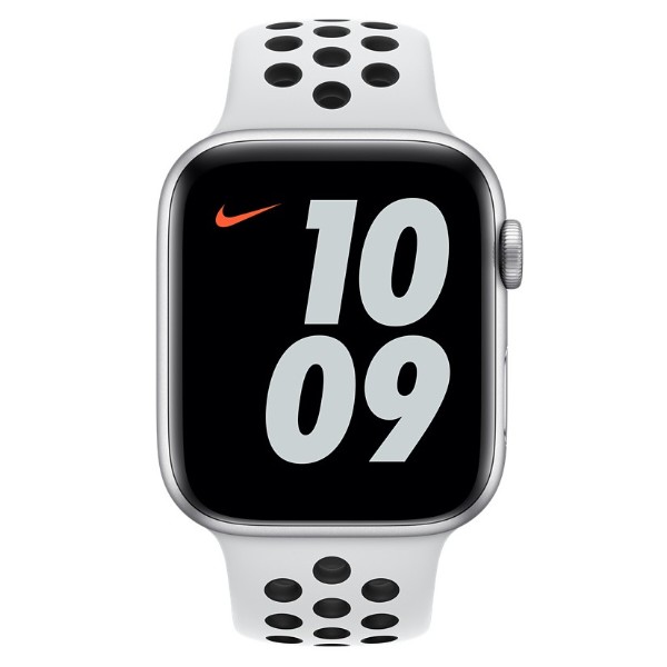 Фото - Ремешок для смарт-часов Apple 44mm Pure Platinum/Black Nike Sport Band - S/M & M/L (MX8F2ZM/A)