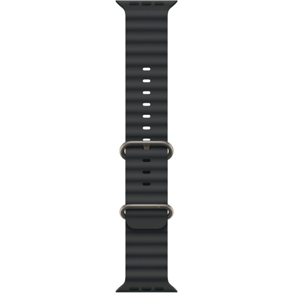 Фото - Ремінець для смарт-годинника Apple 49mm Black Ocean Band - Natural Titanium Finish (MXTL3ZM/A)