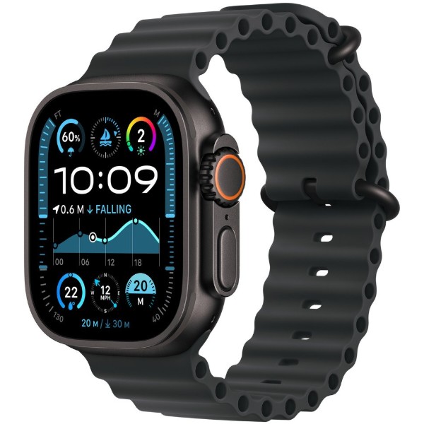 Фото - Ремінець для смарт-годинника Apple 49mm Black Ocean Band - Black Titanium Finish (MYPD3ZM/A)