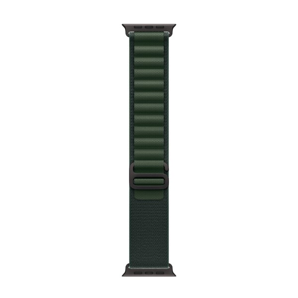 Фото - Ремешок для смарт-часов Apple 49mm Dark Green Alpine Loop - Large - Black Titanium Finish (MYPT3ZM/A)