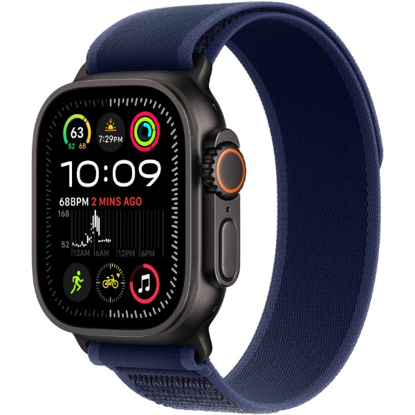 Фото - Ремешок для смарт-часов Apple 49mm Blue Trail Loop - M/L - Black Titanium Finish (MYQ83ZM/A)