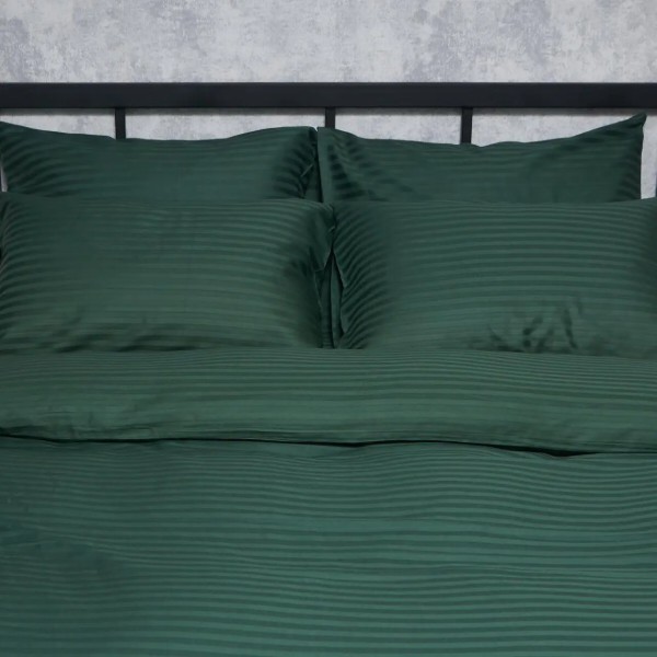 Фото - Комплект постельного белья Moon&Star Satin Stripe Mystic Green 175х210 (MS-820008615)