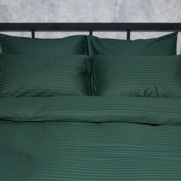 Фото - Комплект постільної білизни Moon&Star Satin Stripe Mystic Green 200х220 (MS-820008623)