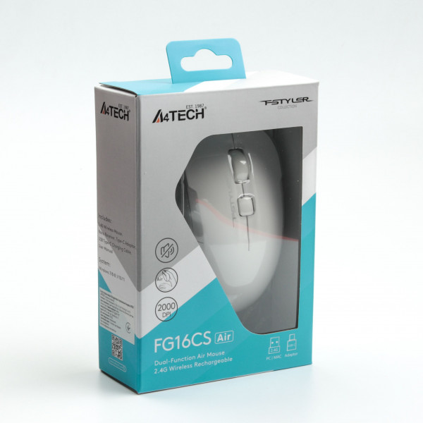 Фото - Миша бездротова A4tech Fstyler FG16CS Air White