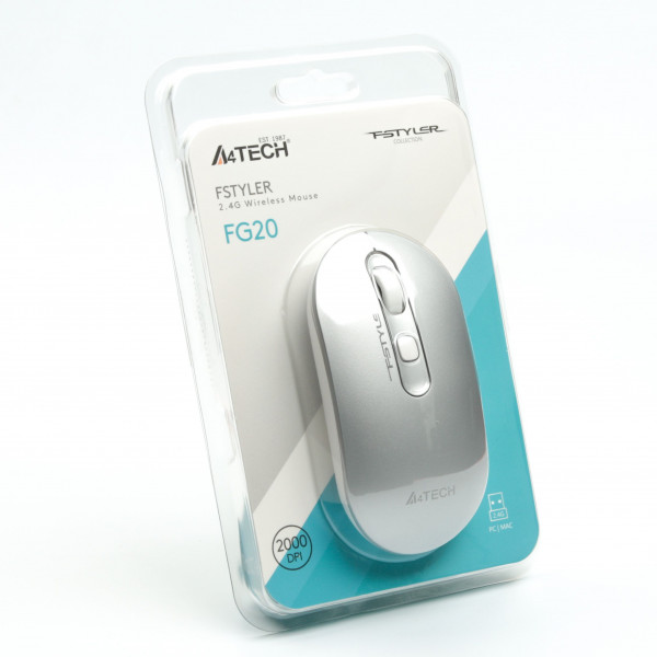 Фото - Миша бездротова A4tech Fstyler FG20 Icy White