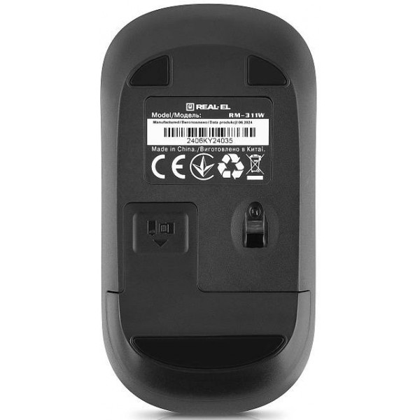 Фото - Миша бездротова REAL-EL RM-311 W Black (EL123200041)