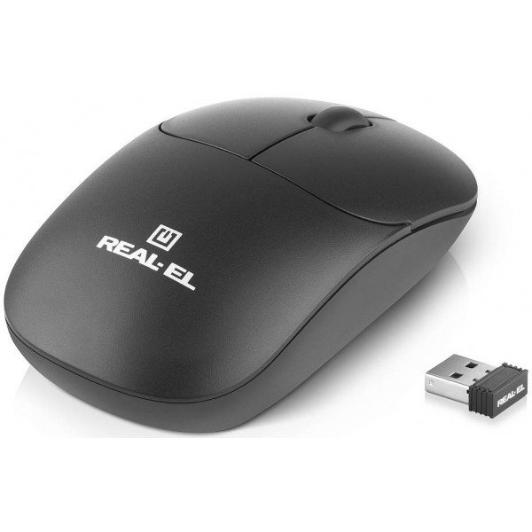 Фото - Миша бездротова REAL-EL RM-313 W Black (EL123200042)
