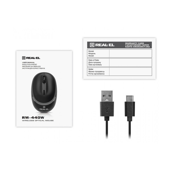 Фото - Миша бездротова REAL-EL RM-440W Black (EL123200045)