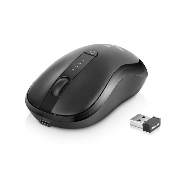 Фото - Миша бездротова REAL-EL RM-450W Black