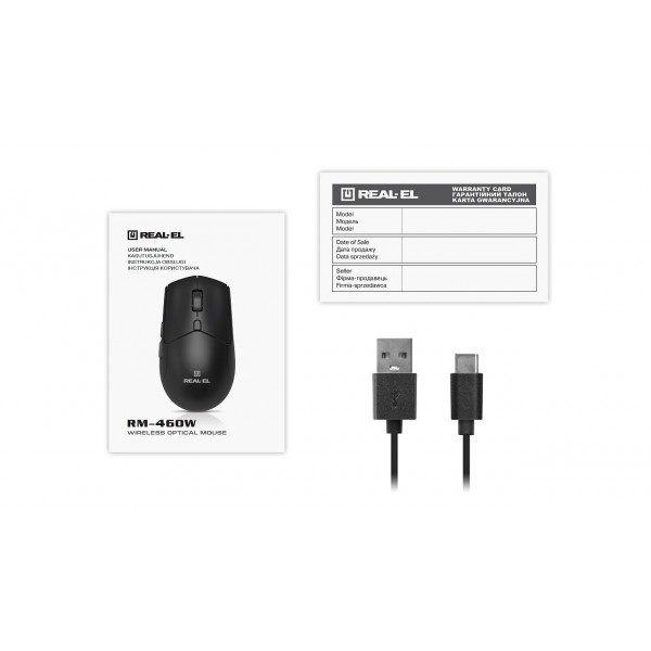 Фото - Миша бездротова REAL-EL RM-460W Black (EL123200048)
