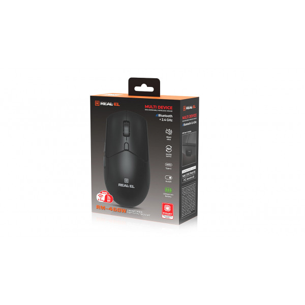 Фото - Миша бездротова REAL-EL RM-460W Black (EL123200048)