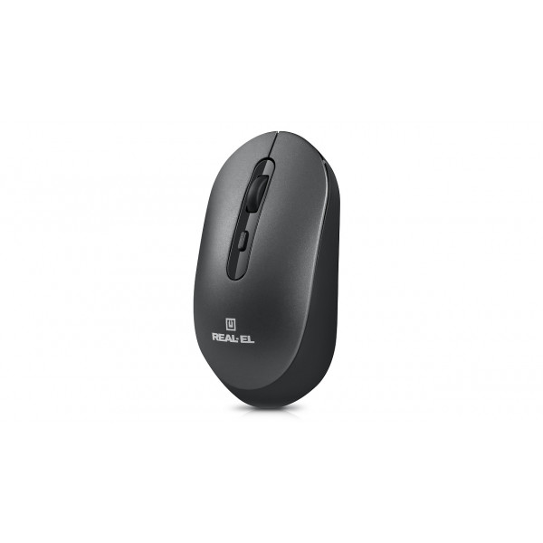Фото - Миша бездротова REAL-EL RM-470W Dark Gray (EL123200049)
