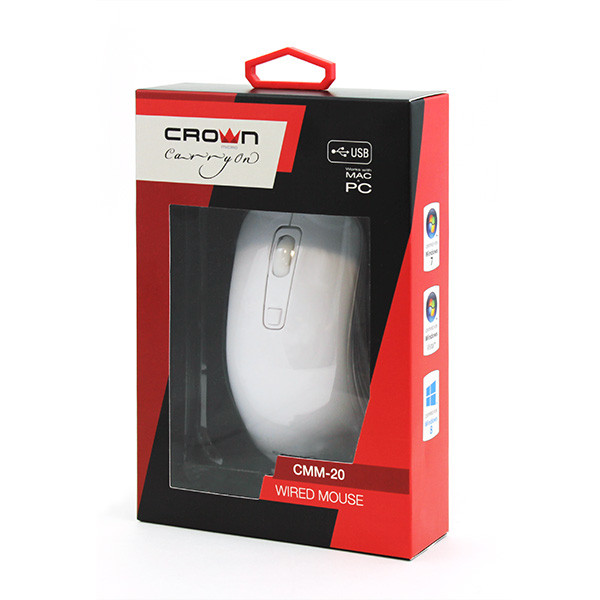 Фото - Мышь проводная Crown CMM-20 White