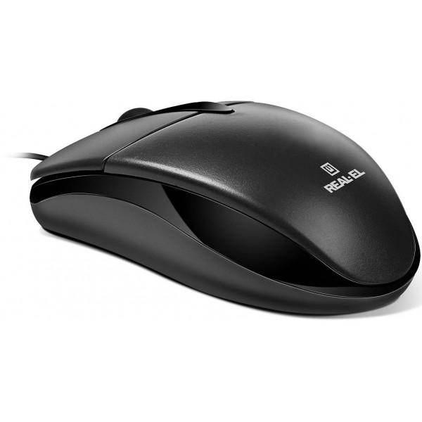 Фото - Мышь проводная REAL-EL RM-214 Black (EL123200039)