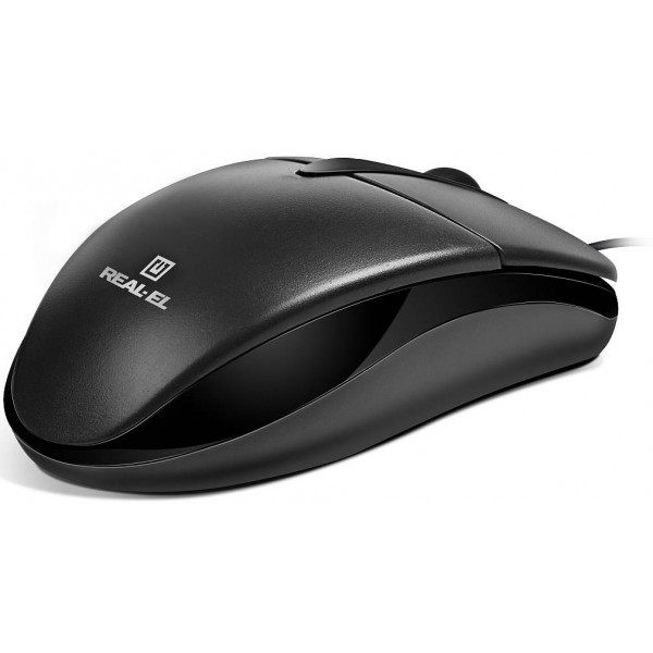 Фото - Мышь проводная REAL-EL RM-214 Black (EL123200039)
