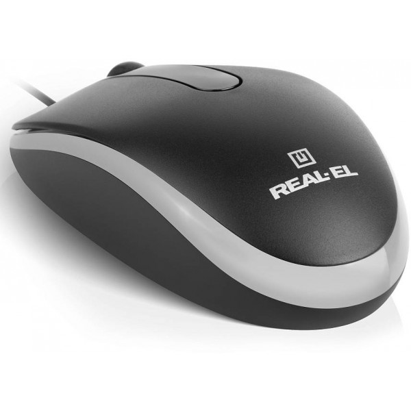 Фото - Мышь проводная REAL-EL RM-217 Black (EL123200038)