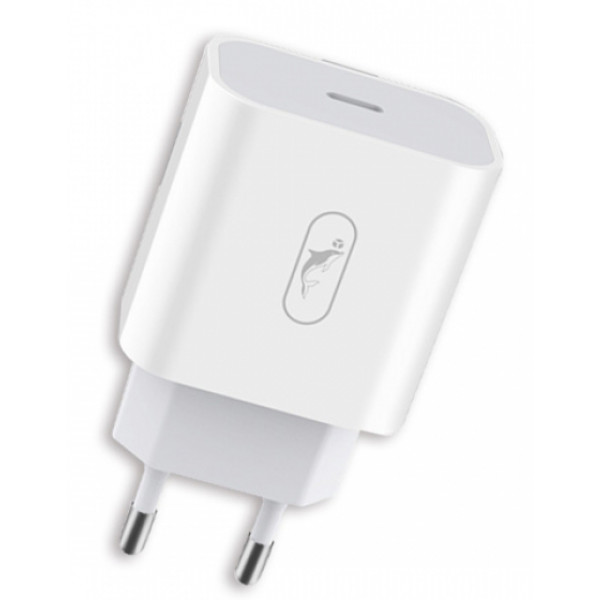 Фото - Мережевий зарядний пристрій SkyDolphin SC18E PD2.0 (1USB-С, 3A) White (MZP-000155)
