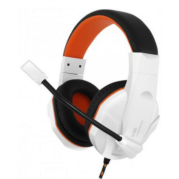 Фото - Гарнітура дротова ігрова Gemix N20 White-Black-Orange Gaming