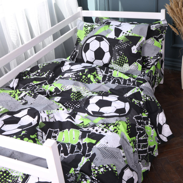 Фото - Комплект постельного белья MirSon Бязь Kids Time 17-0837 Urban football 175х210 см (2200011570518)