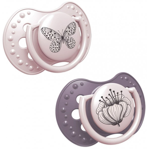 Фото - Симетрична пустушка Lovi Botanic Botanic для дівчинки силіконова 18 + міс., 2 шт. (22/875girl) Фото - Симетрична пустушка Lovi Botanic Botanic для дівчинки силіконова 18 + міс., 2 шт. (22/875girl)