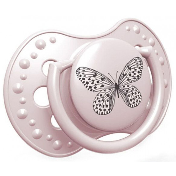 Фото - Симетрична пустушка Lovi Botanic Botanic для дівчинки силіконова 18 + міс., 2 шт. (22/875girl)