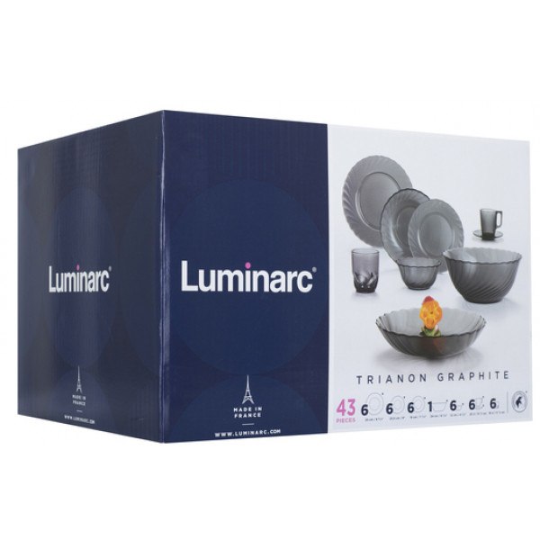 Фото - Столовый сервиз Luminarc Trianon Graphite 43 пр. (N5757)