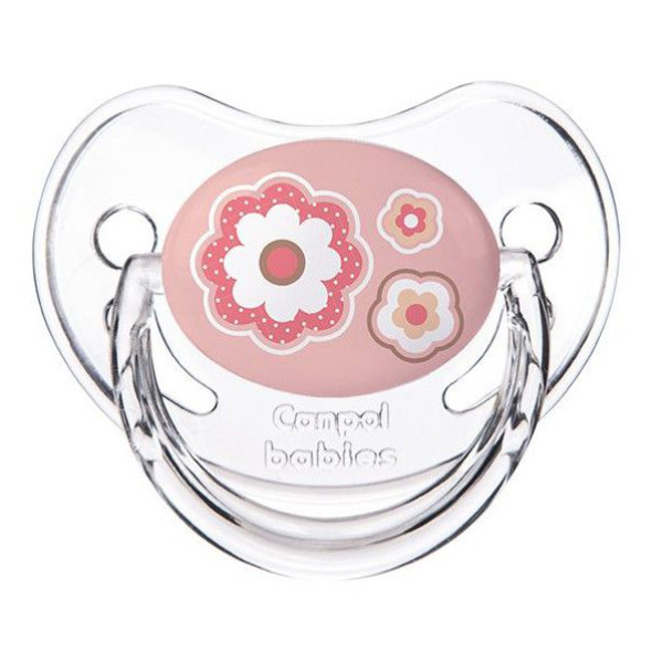 Фото - Анатомічна пустушка Canpol babies 6-18 м-ців Newborn baby рожеві квіти (22/566_pin)