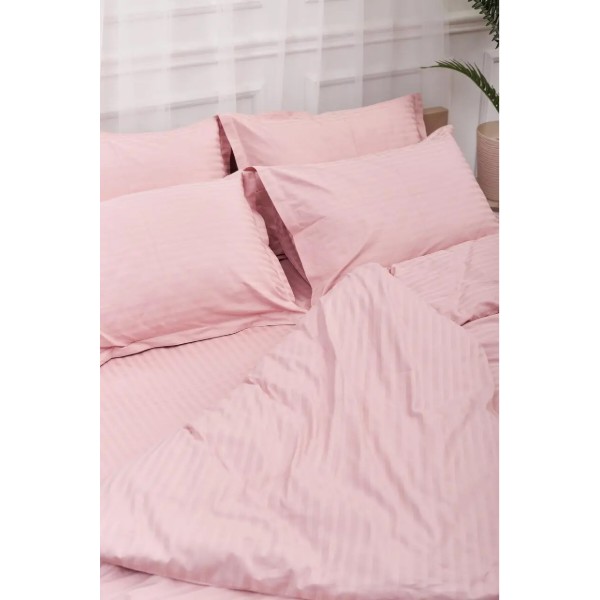Фото - Комплект постільної білизни Moon&Star Satin Stripe Stripe Pink 175х210 (MS-820003613)