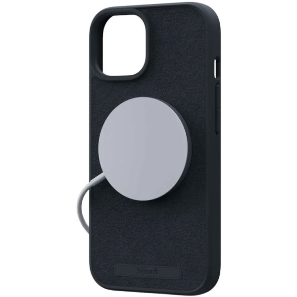 Фото - Чохол для смартфону Njord Suede MagSafe Case Black for iPhone 15 Plus (NA52SU00)
