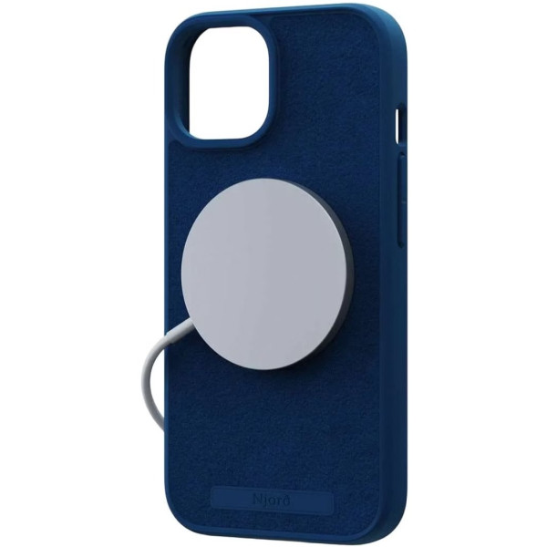 Фото - Чохол для смартфону Njord Suede MagSafe Case Navy Blue for iPhone 15 Plus (NA52SU01)