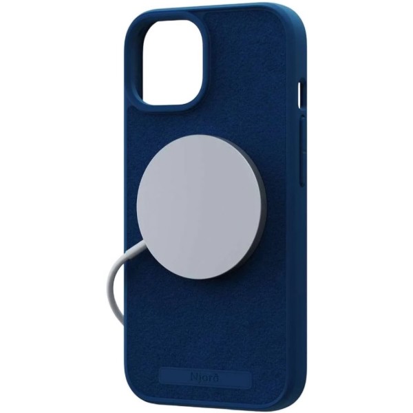 Фото - Чехол для смартфона Njord Suede MagSafe Case Navy Blue for iPhone 15 (NA51SU01)
