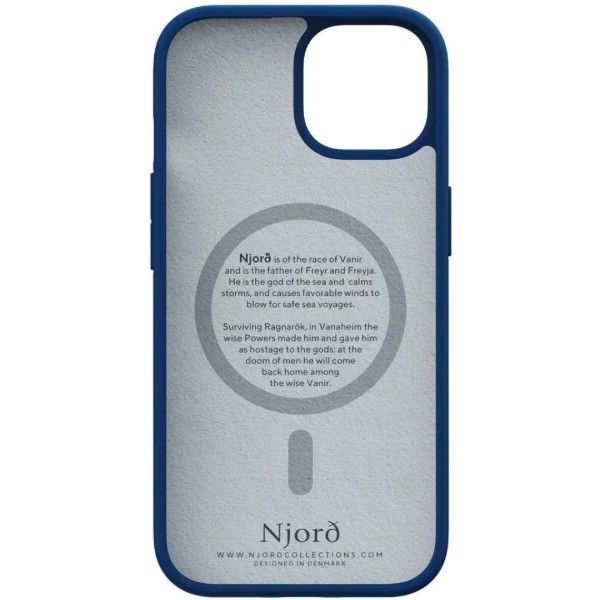 Фото - Чехол для смартфона Njord Suede MagSafe Case Navy Blue for iPhone 15 (NA51SU01)