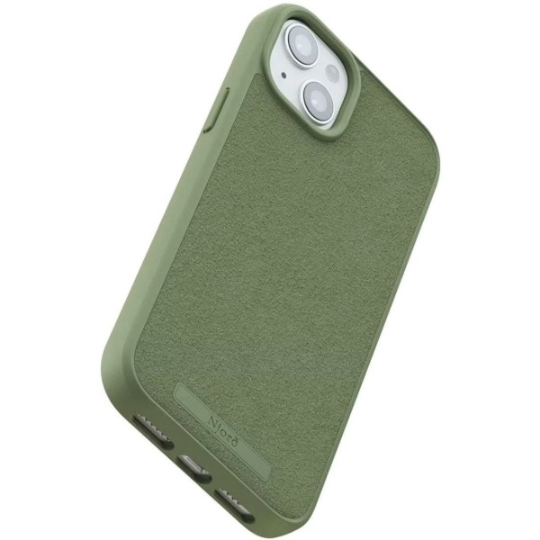 Фото - Чехол для смартфона Njord Suede MagSafe Case Olive for iPhone 15 (NA51SU06)