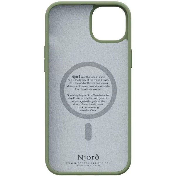 Фото - Чехол для смартфона Njord Suede MagSafe Case Olive for iPhone 15 Plus (NA52SU06)