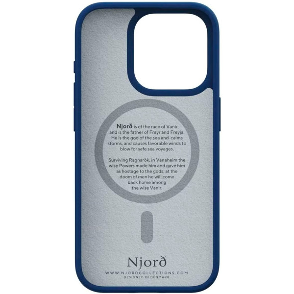 Фото - Чохол для смартфону Njord Suede MagSafe Case Navy Blue for iPhone 15 Pro Max (NA54SU01)