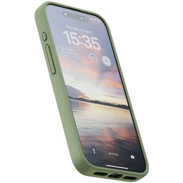 Фото - Чохол для смартфону Njord Suede MagSafe Case Olive for iPhone 15 Pro (NA53SU06)