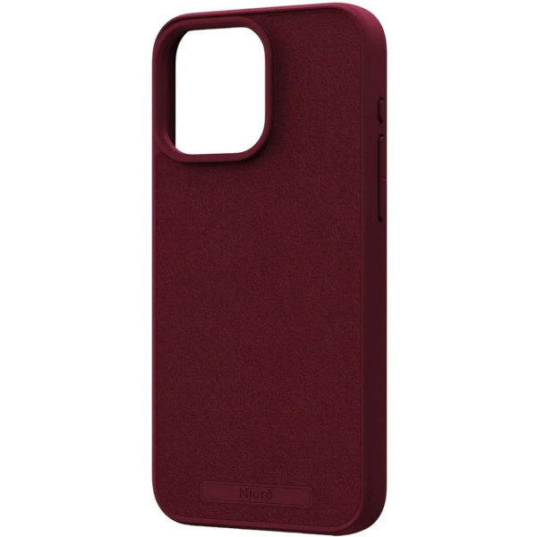 Фото - Чохол для смартфону Njord Suede MagSafe Case Crimson Red for iPhone 15 Pro Max (NA54SU11)