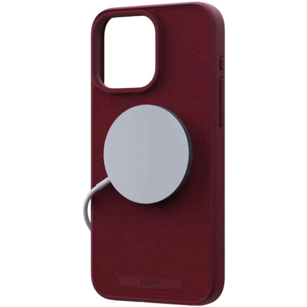 Фото - Чохол для смартфону Njord Suede MagSafe Case Crimson Red for iPhone 15 Pro Max (NA54SU11)