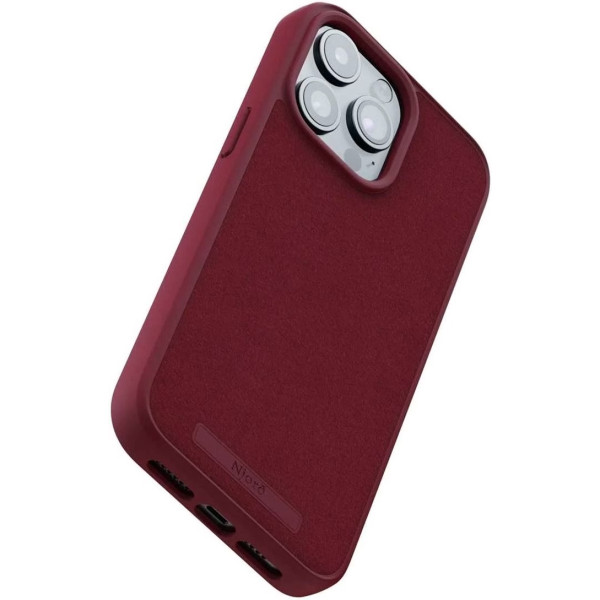 Фото - Чохол для смартфону Njord Suede MagSafe Case Crimson Red for iPhone 15 Pro Max (NA54SU11)